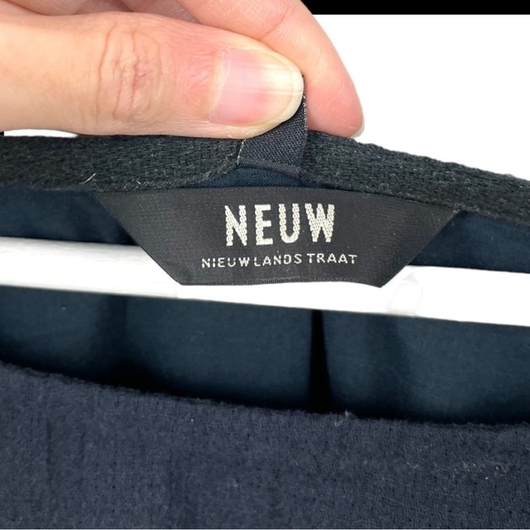 NEUW Midnight Blue Flared Sleeve Mini Dress Size S - Picture 4 of 6